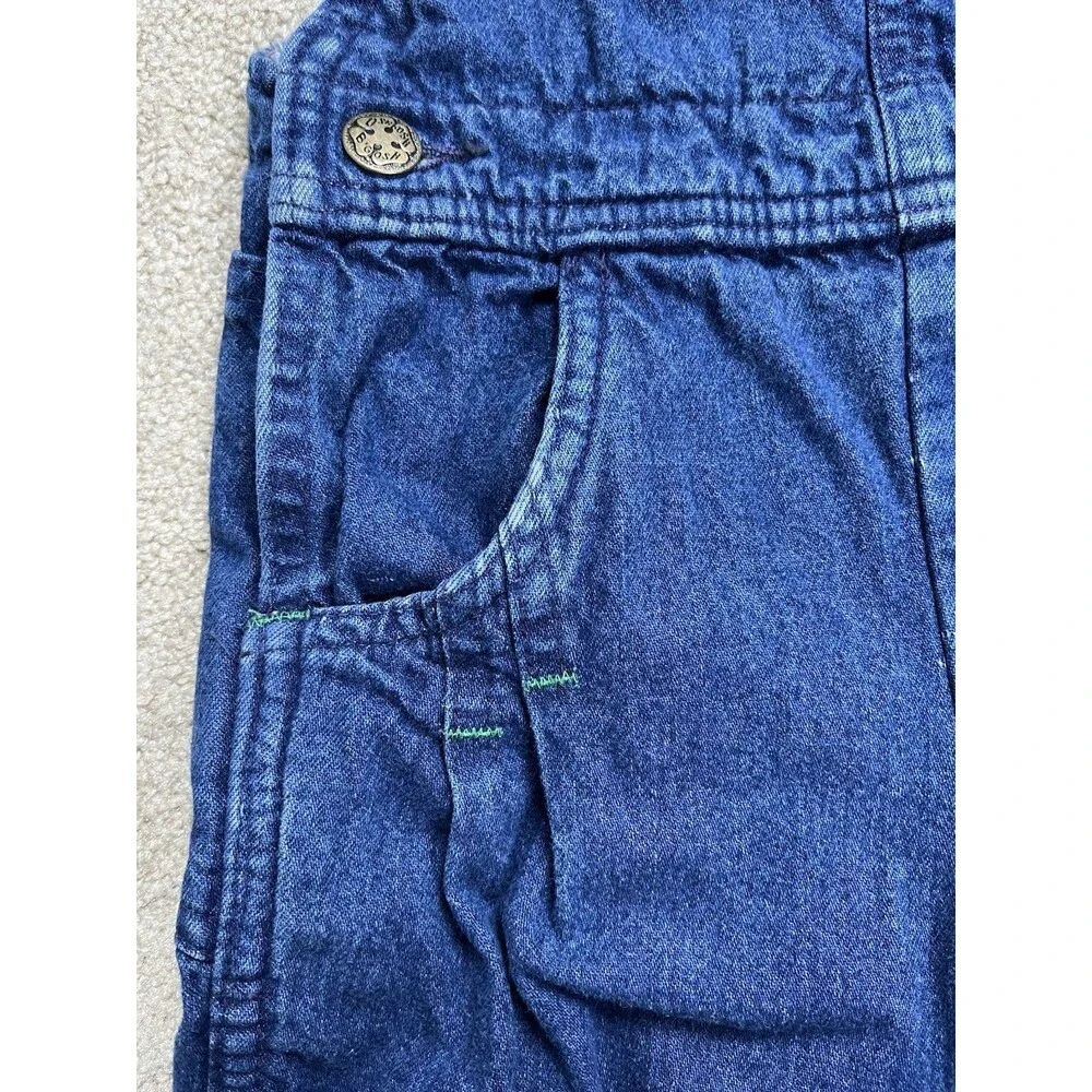 VTG 90s OshKosh B'Gosh Unisex Toddler 4T‎ Denim Overalls Vestbak Lined USA Made
